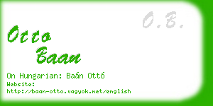 otto baan business card